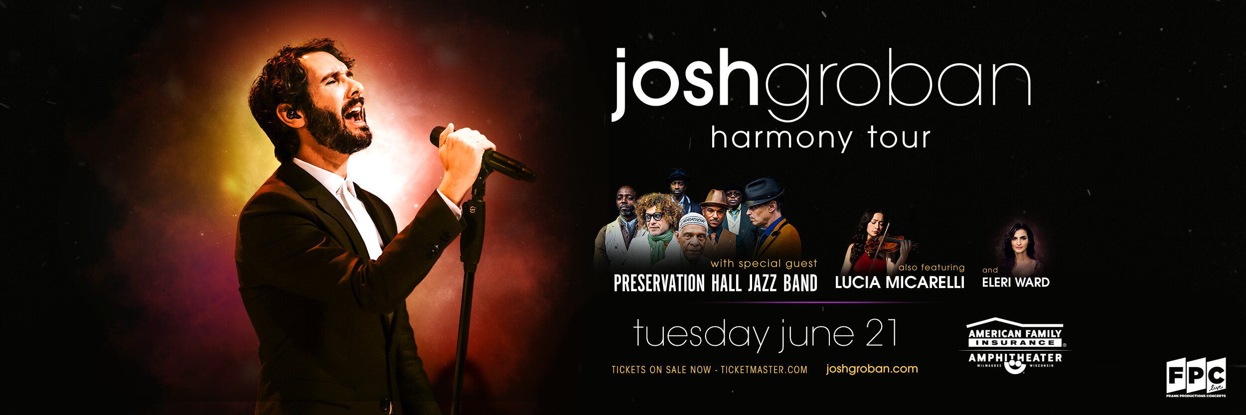 Josh Groban - Harmony Summer 2022 tour