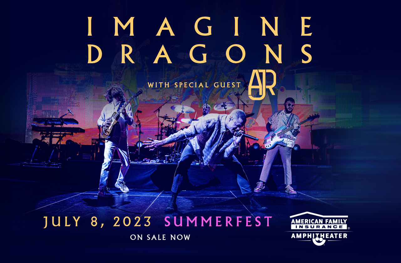 Imagine Dragons continue to redefine rock in the 21st century. Now's your chance to see them live and in concert when they headline the American Family Insurance Amphitheater during Summerfest on Saturday, July 8, 2023