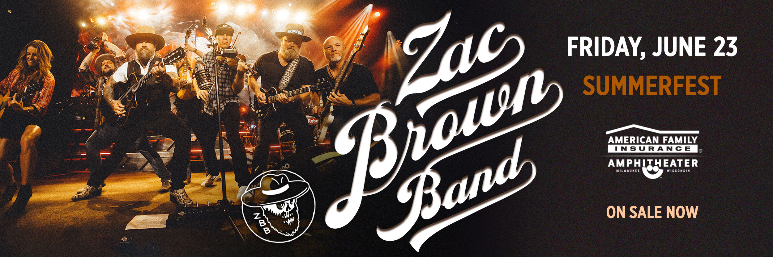 Grammy Award-winning group, Zac Brown Band will headline the American Family Insurance Amphitheater during Summerfest on Friday, June 23, 2023
