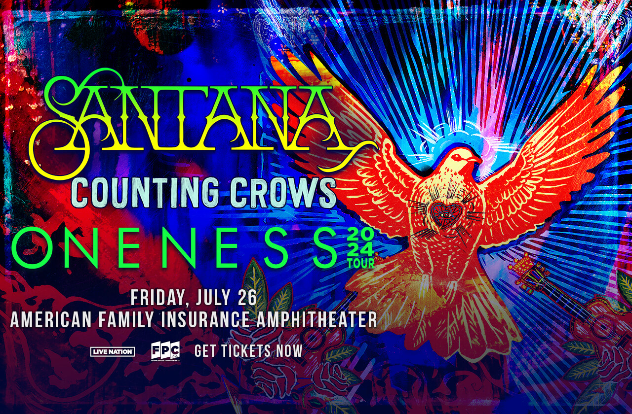 Santana And Counting Crows Announce Oneness Tour 2024 At The American Family Insurance Amphitheater on Friday, July 26