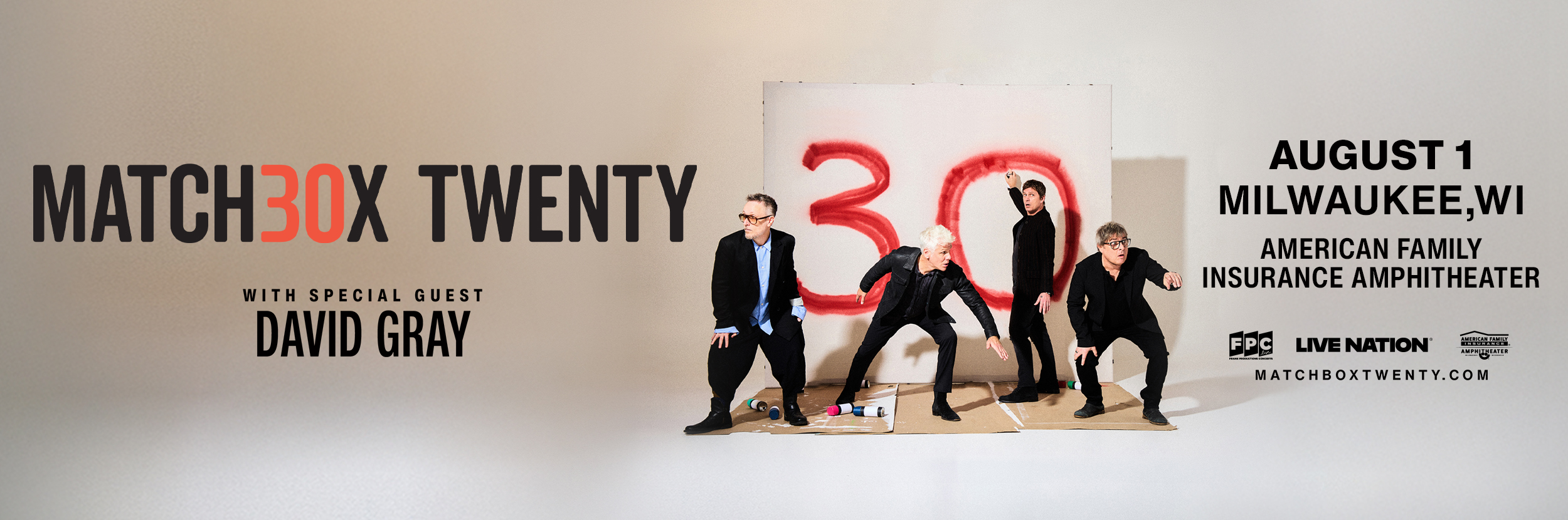 Matchbox Twenty is coming to American Family Insurance Amphitheater on August 1 for a very special tour to celebrate their 30th anniversary